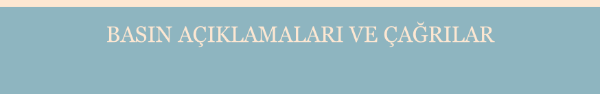 BASIN AÇIKLAMALARI VE ÇAĞRILAR
