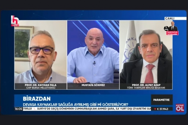TTB Merkez Konseyi Başkanı Dr. Alpay Azap, Halk TV’de Konuştu: “Sağlık Sistemindeki Çöküş Kaderimiz Değil, Başka Bir Sağlık Sistemi Mümkün!”