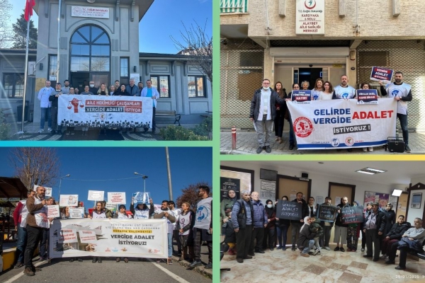TTB AHEK ve SES’in “Vergide Adalet” Eylemleri 45. Haftasında: 78 Canımızın Hesabı İçin, Eziyet Yönetmeliği’nin İptali İçin, Gelirde ve Vergide Adalet İçin Topyekun Adalet İstiyoruz!