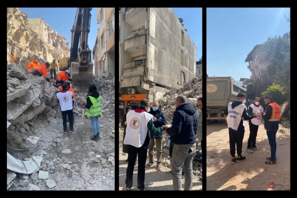 TTB Hatay İl Deprem Koordinasyonu’ndan İşçi Sağlığı Önlemlerine Yönelik FFP3 Maske Dağıtımı