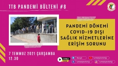 TTB Pandemi Bülteni #8 - Pandemi Dönemi COVID-19 Dışı Sağlık Hizmetlerine Erişim Sorunu