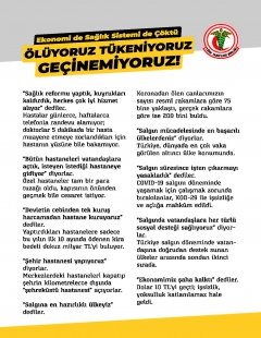 Ekonomi de Sağlık Sistemi de Çöktü: Ölüyoruz, Tükeniyoruz, Geçinemiyoruz!