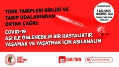 COVID-19 Aşı ile Önlenebilir Bir Hastalıktır, Yaşamak ve Yaşatmak İçin Aşılanalım