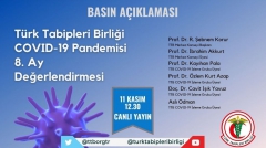 TTB COVID-19 Pandemisi 8. Ay Değerlendirmesi