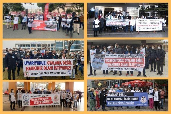 TTB ve Tabip Odalarından Alkışlı Protesto: Vazgeçmiyoruz! Oyalama Değil, Hakkımızı İstiyoruz!