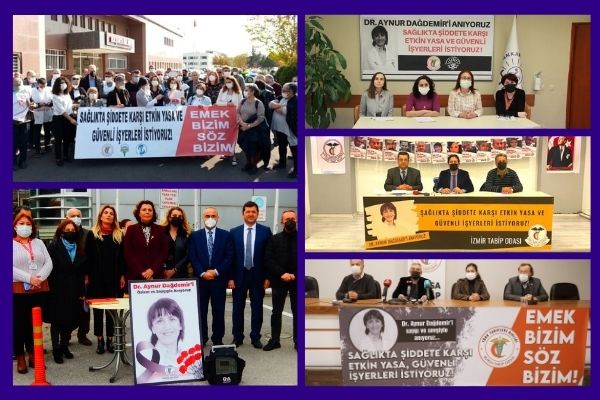 TTB ve Tabip Odalarının Eylemlerinde Beşinci Hafta: Dr. Aynur Dağdemir’i Anıyoruz, Sağlıkta Şiddete Karşı Etkin Yasa ve Güvenli İşyerleri İstiyoruz!