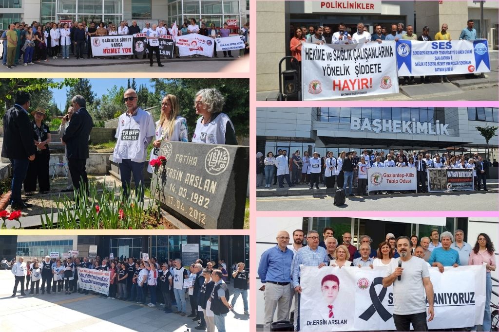 Dr. Ersin Arslan ve Şiddet Sonucu Kaybettiğimiz Hekimler Birçok İlde Anıldı: Sağlıkta Şiddet Sona Erene Kadar Mücadeleden Vazgeçmeyeceğiz