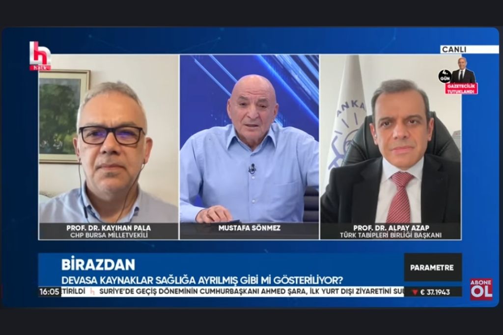 TTB Merkez Konseyi Başkanı Dr. Alpay Azap, Halk TV’de Konuştu: “Sağlık Sistemindeki Çöküş Kaderimiz Değil, Başka Bir Sağlık Sistemi Mümkün!”