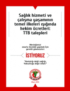 Sağlık hizmeti ve çalışma yaşamının temel ilkeleri ışığında hekim ücretleri: TTB talepleri